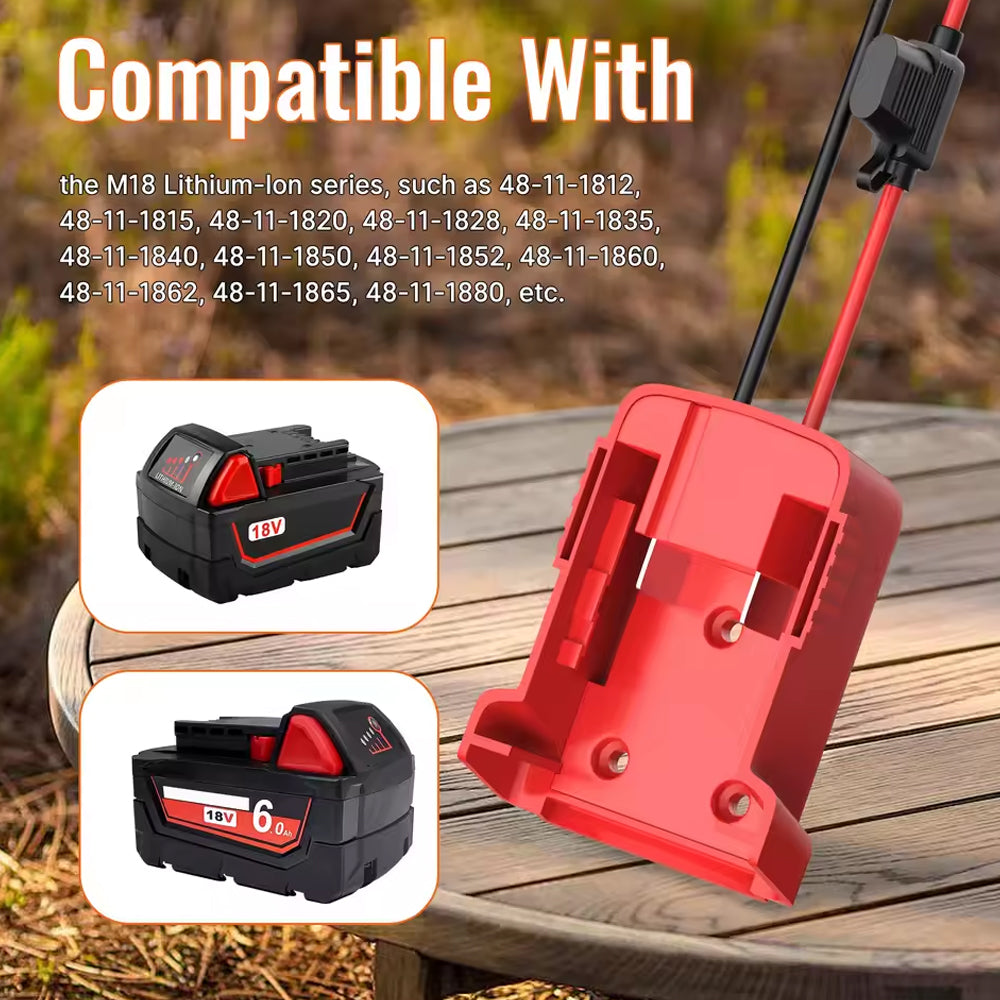 1 x Milwaukee M18 Power Wheel Battery Adapter Compatible Peg-Perego Riding Toy