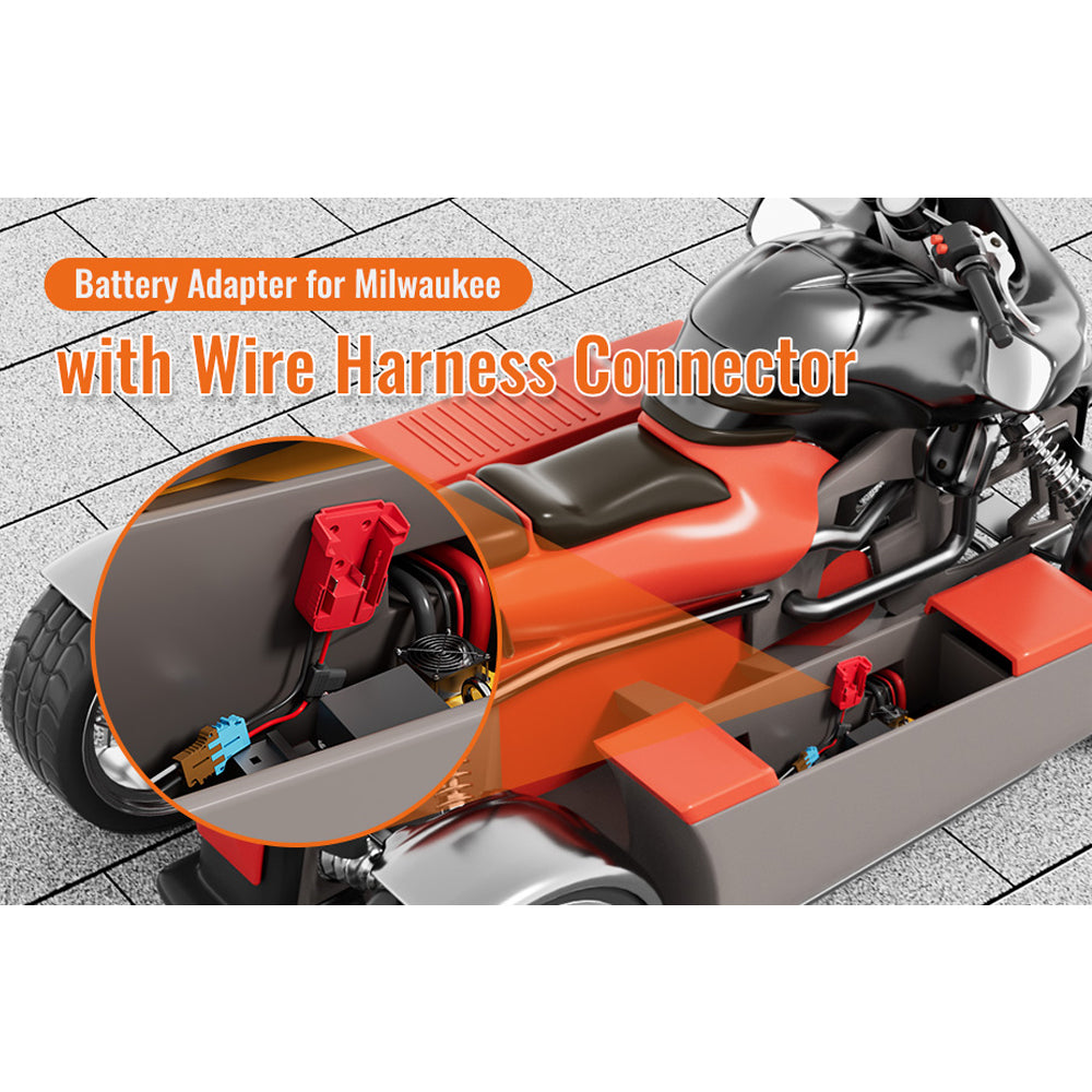 1 x Milwaukee M18 Power Wheel Battery Adapter Compatible Peg-Perego Riding Toy