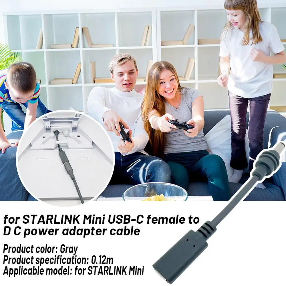 1 x Starlink Mini Cable Adapter USB C Female to DC Power for Starlink Mini Cable
