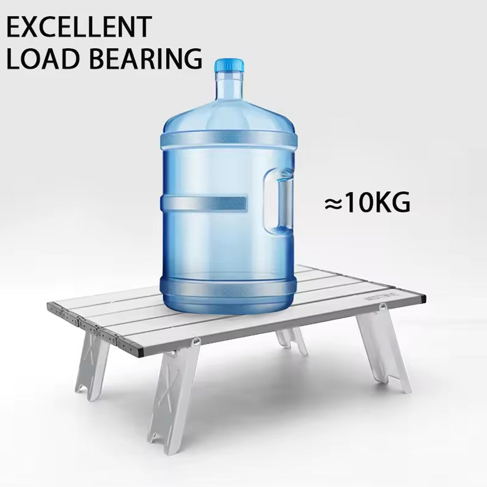 Mini Silver Camping Table Ultralight Portable Aluminum Folding Outdoor Table