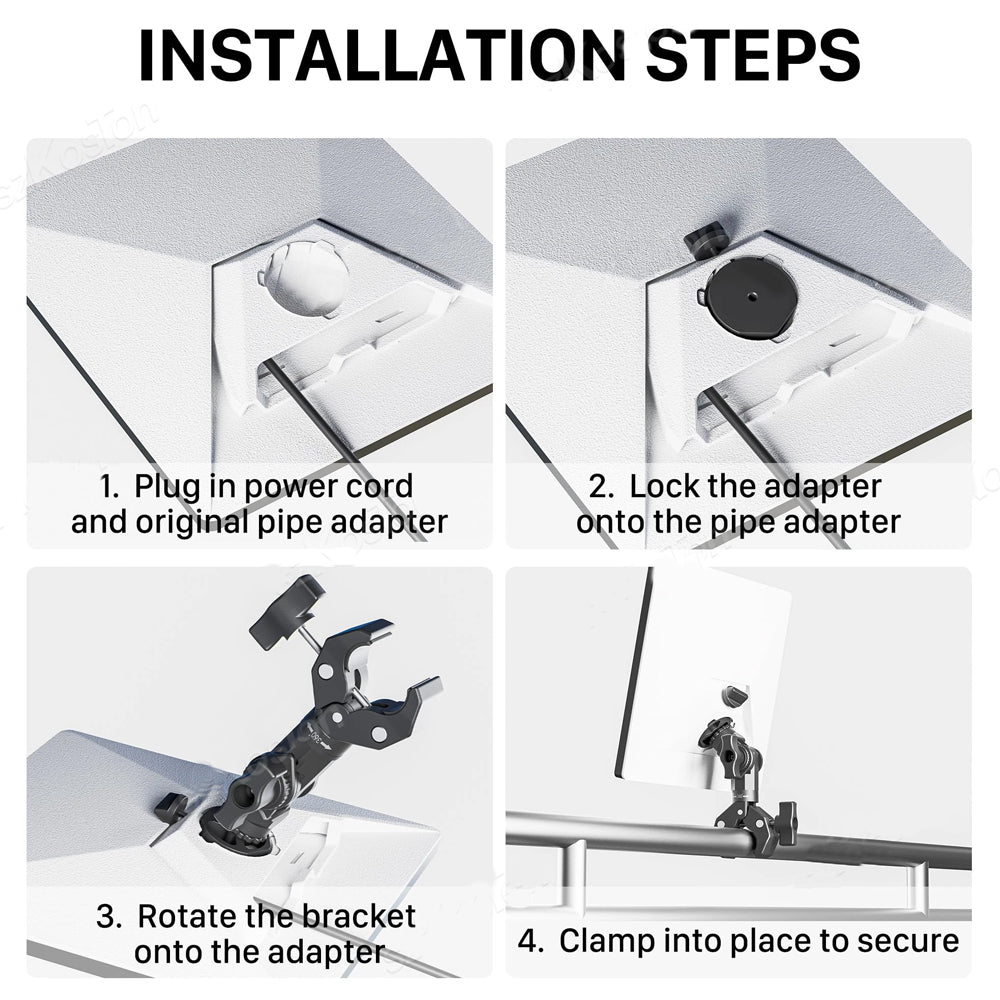 Starlink Mini Pole Mount Adapter SPX-04176000-501 for 15-43mm Pipe RV Yacht Boat