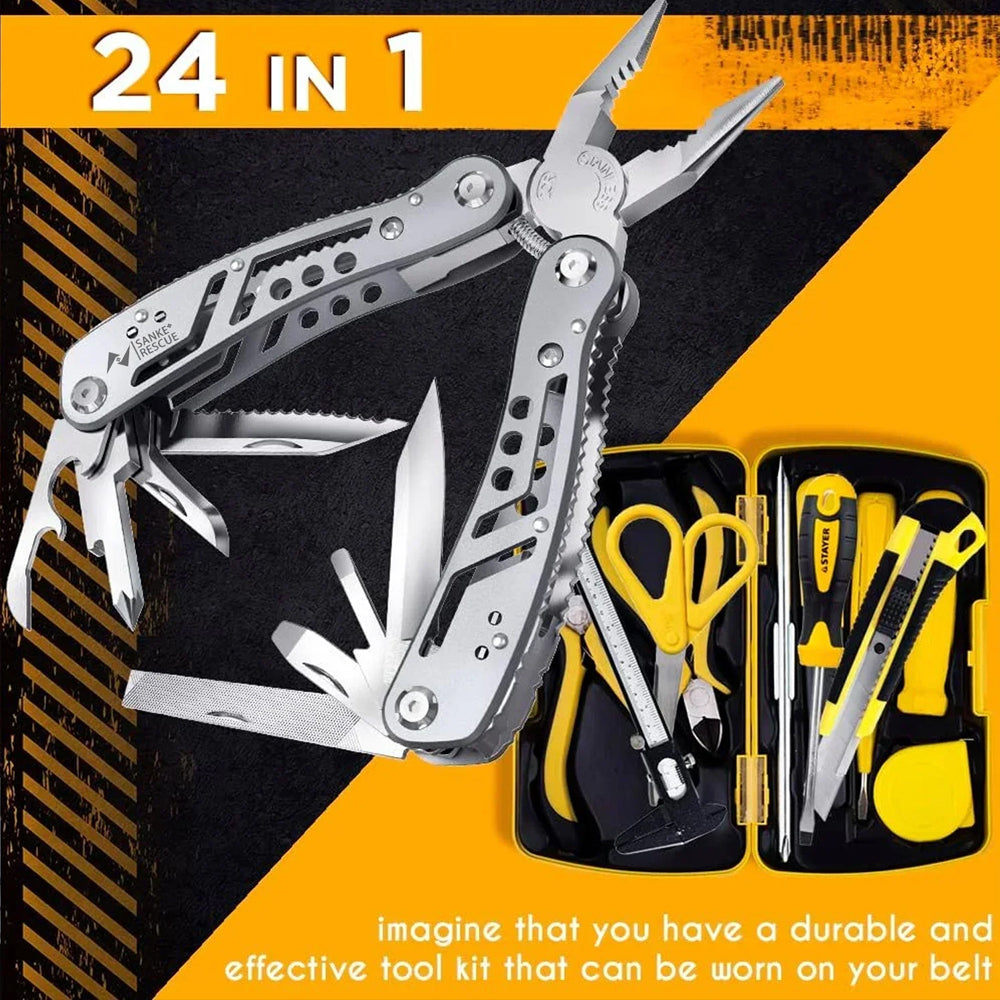 Multitool 24-in-1 Pliers Knifes Professional Multi-tool for Camping Hiking