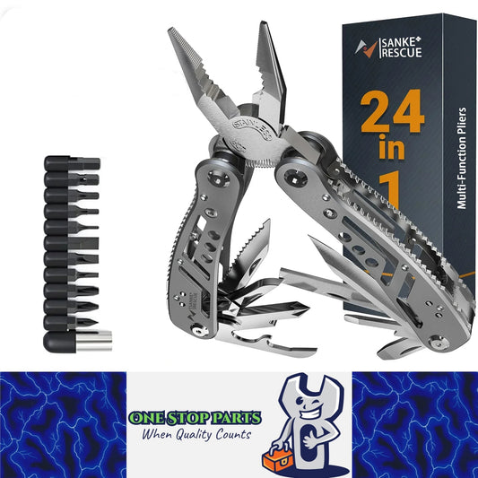 24 in 1 Multitool Pliers Knifes Professional Multi-tool for Camping Hiking