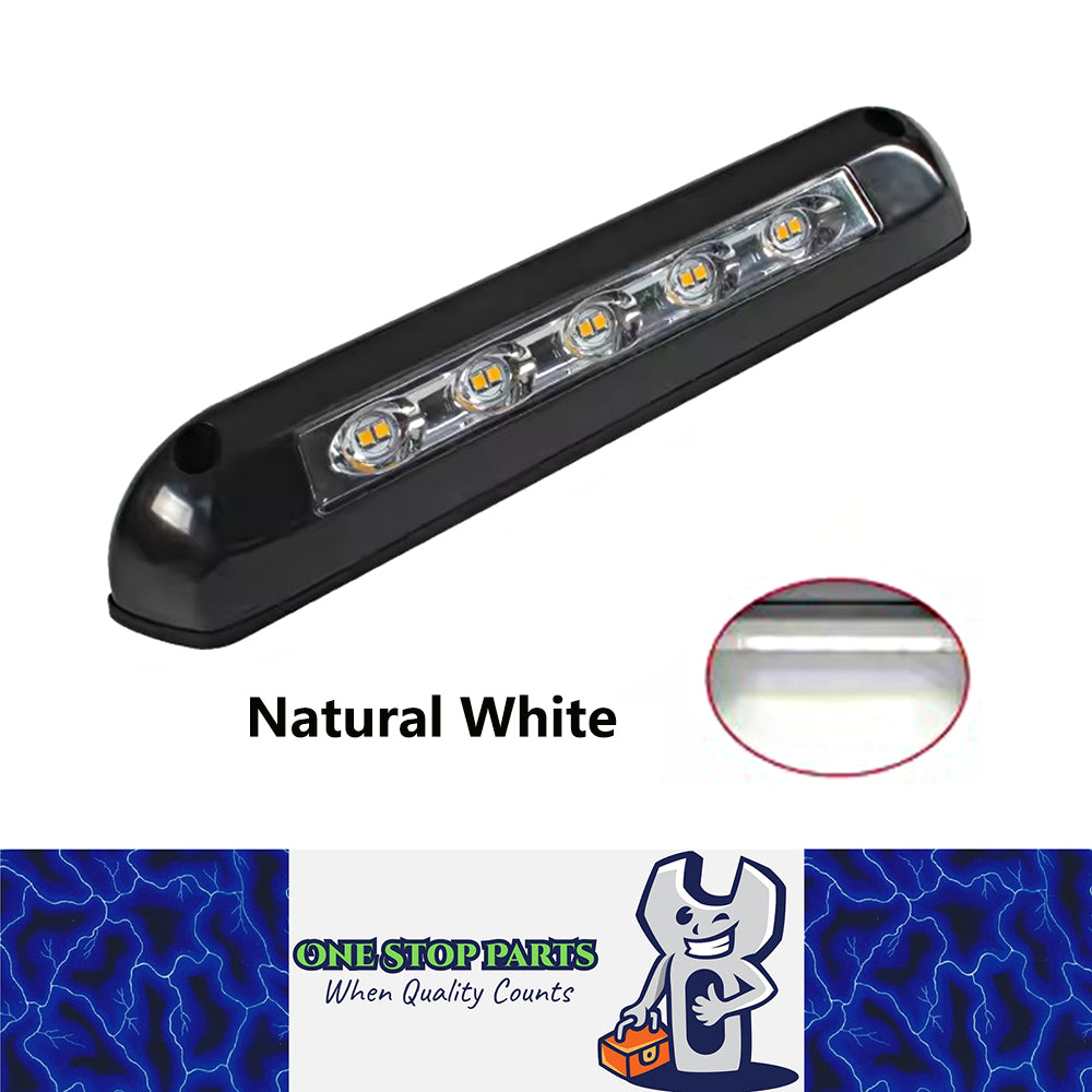 12v-24v Black Body LED Awning Light Natural White LED Caravan Outside Light 1pc