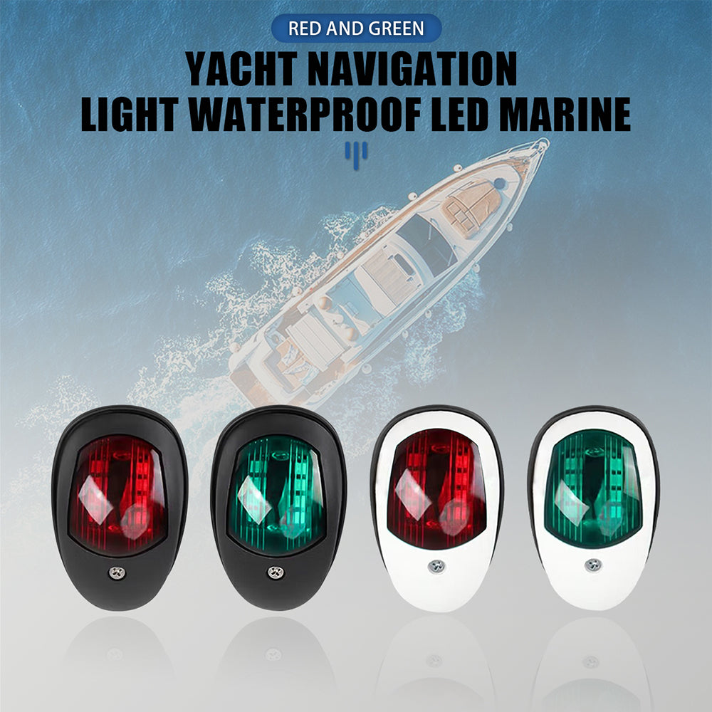 White 10-30V LED Navigation Lights Signal Warning Lamps Marine Boat Yacht (Pair)