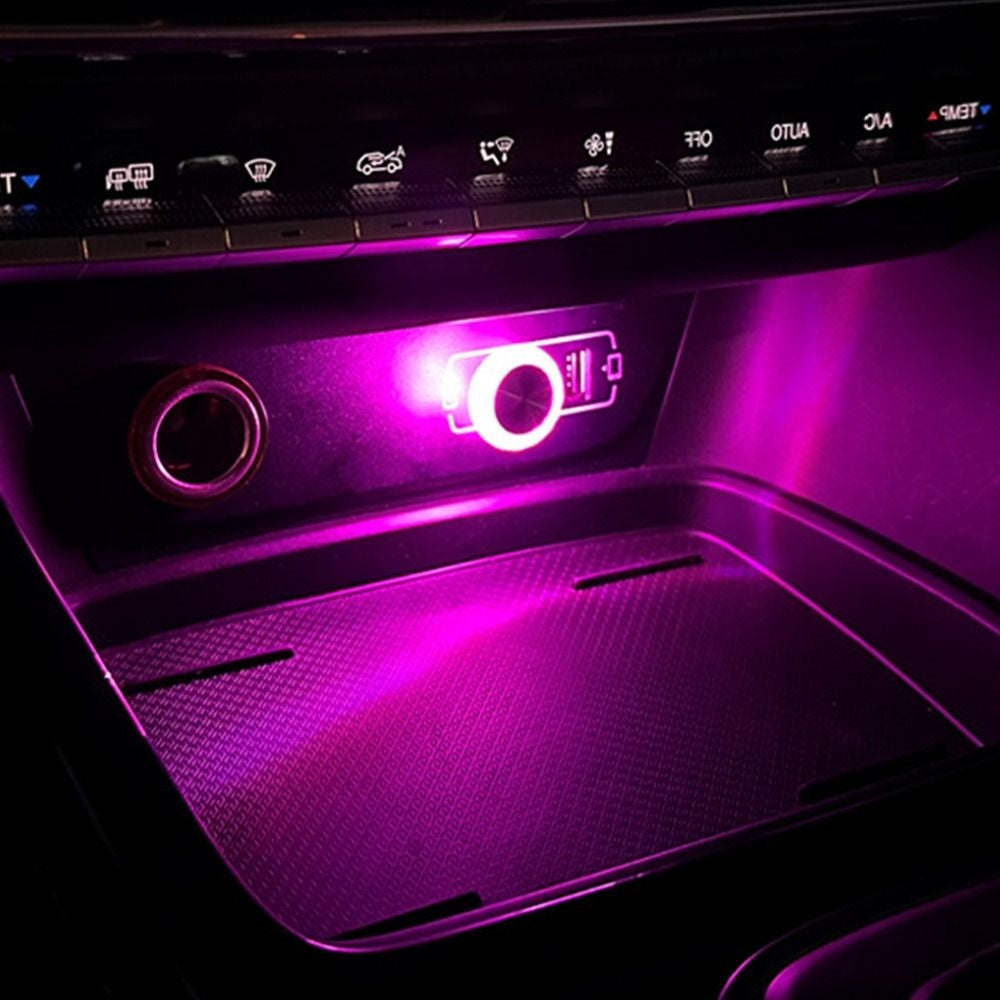 Multi Coloured USB Mini LED Decorative Atmosphere Lamp Car Interior Plug Play