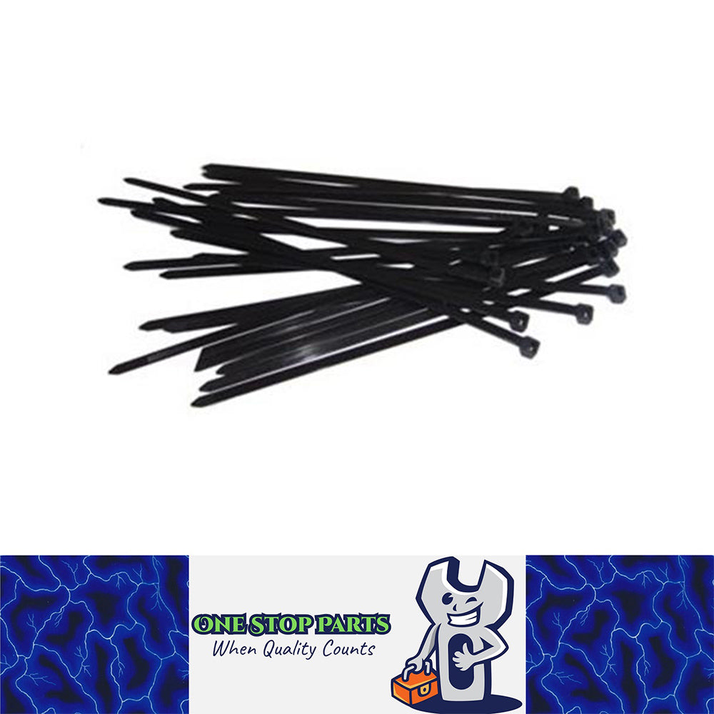 100pcs x 100mm long Black Cable ties 3mm wide Plastic cable ties