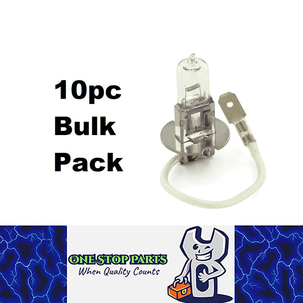 10 x Bulk Pack 12v H3 70w Clear Halogen Globes Bulbs Quality Australian Stock