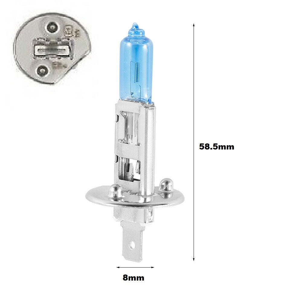 2 x Halogen 12v H1 55w Super White 5000k Globes Quality 2pcs H1 12v 55w Globes