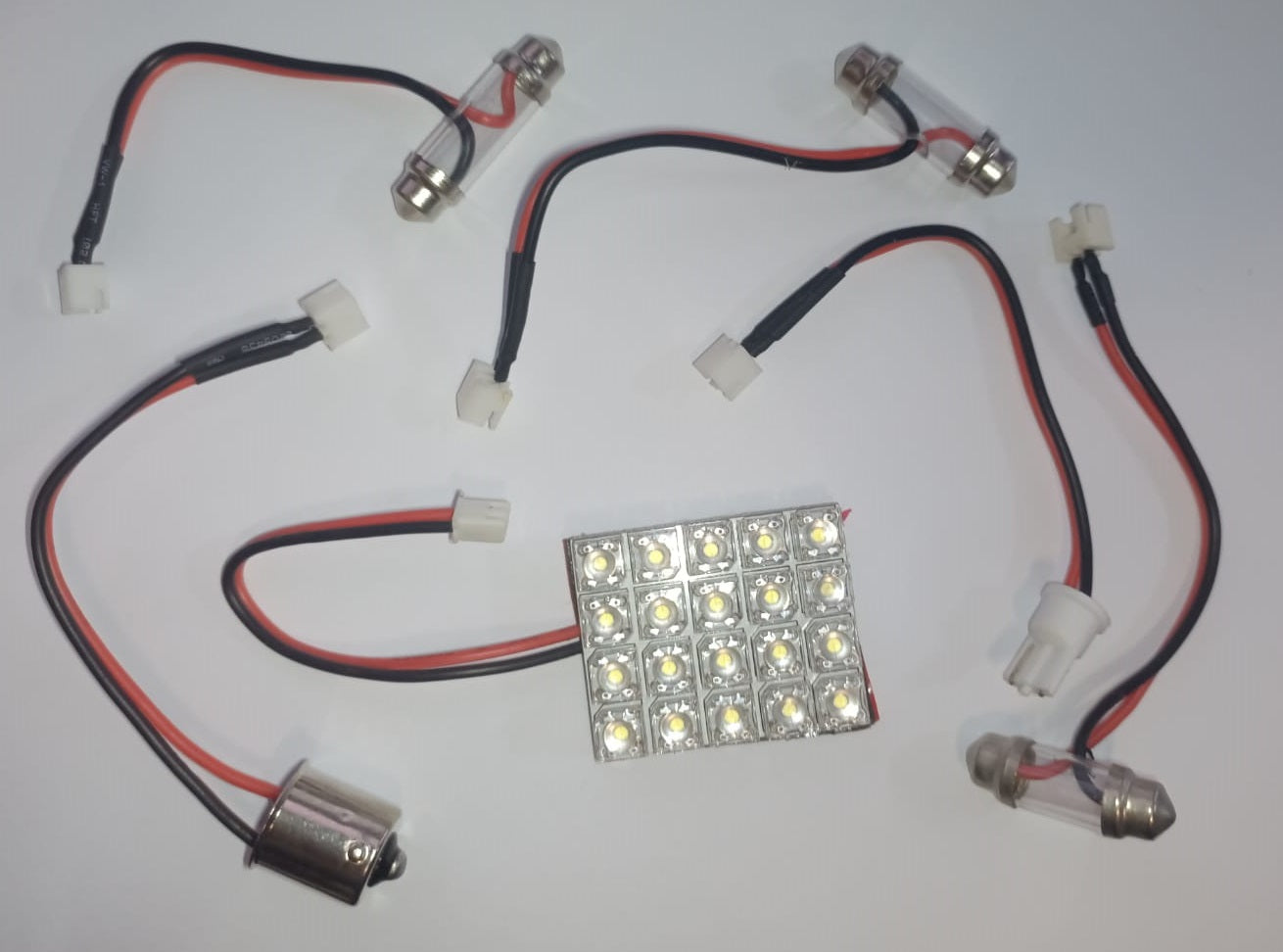 12V 20 LED COOL WHITE LED BOARD ADHESIVE BACK WITH GLOBE ADAPTORS SUIT JAYCO VAN