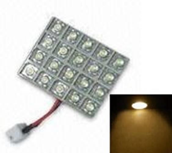 12V 20 LED WARM WHITE LED BOARD ADHESIVE BACK WITH GLOBE ADAPTORS SUIT JAYCO VAN