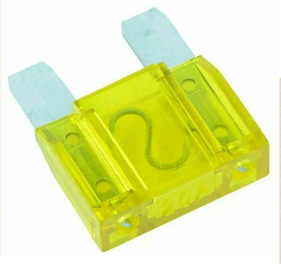 10 x YELLOW 20 AMP MAXI BLADE FUSES 20AMP 10PCS FREE DELIVERY BULK BUY