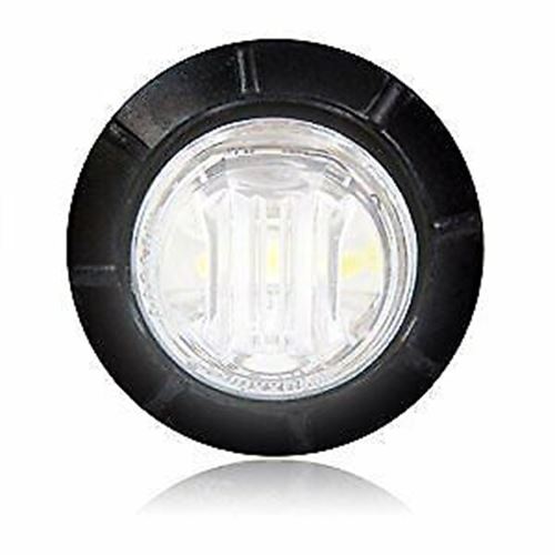 12v WHITE 3 LED ROUND RECESSED MARKER LIGHT 30MM DIAMETER WITH 300MM LEAD