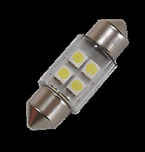 2 X 12V 31mm RED 8 SMD DOUBLE SIDED FESTOON LED GLOBE 64LM INTERIOR LED GLOBES