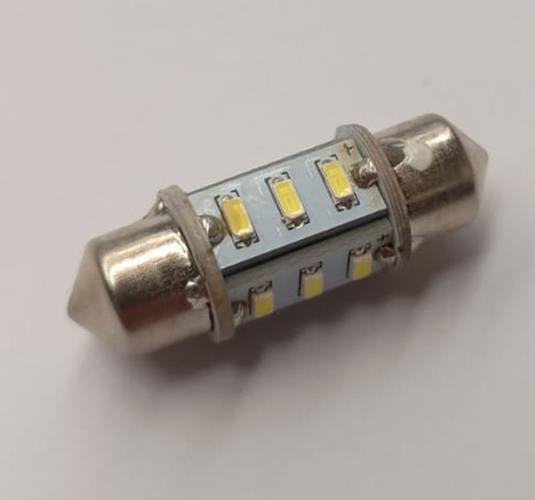 12V 31mm White Festoon LED 12 SMD 3014smd 156 Lumens Cool White 6000k