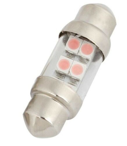 12V 31mm 6 SMD PINK PURPLE LED GLOBE FESTOON 48LM 31MM PINK PURPLE FESTOON