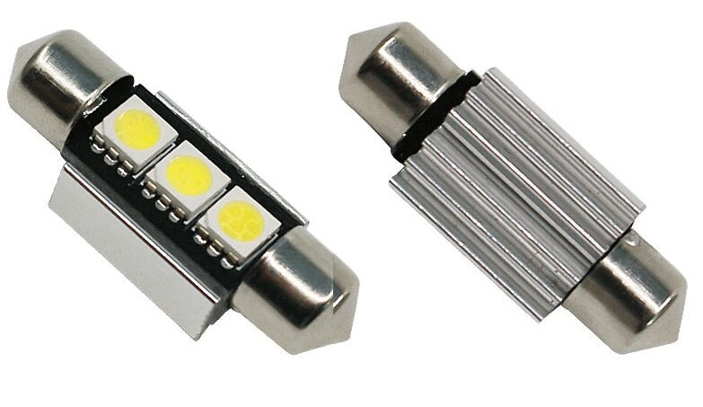 12V 36mm 3 SMD WHITE LED CANBUS GLOBE 66LM FOR INTERIOR LIGHT 36MM WHITE FESTOON