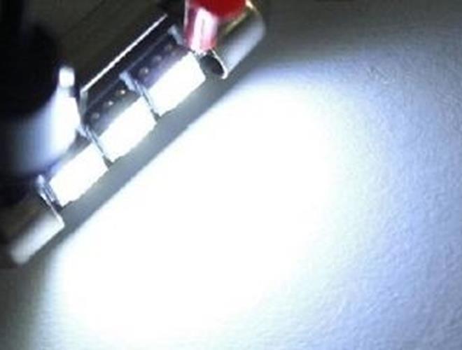 12V 36mm 3 SMD WHITE LED CANBUS GLOBE 66LM FOR INTERIOR LIGHT 36MM WHITE FESTOON