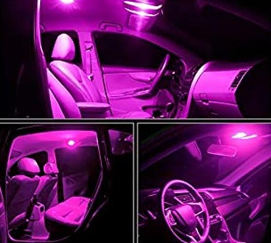 12V 36mm Purple / Pink Festoon LED Globe 6smd bright 132 Lumens Interior Globe