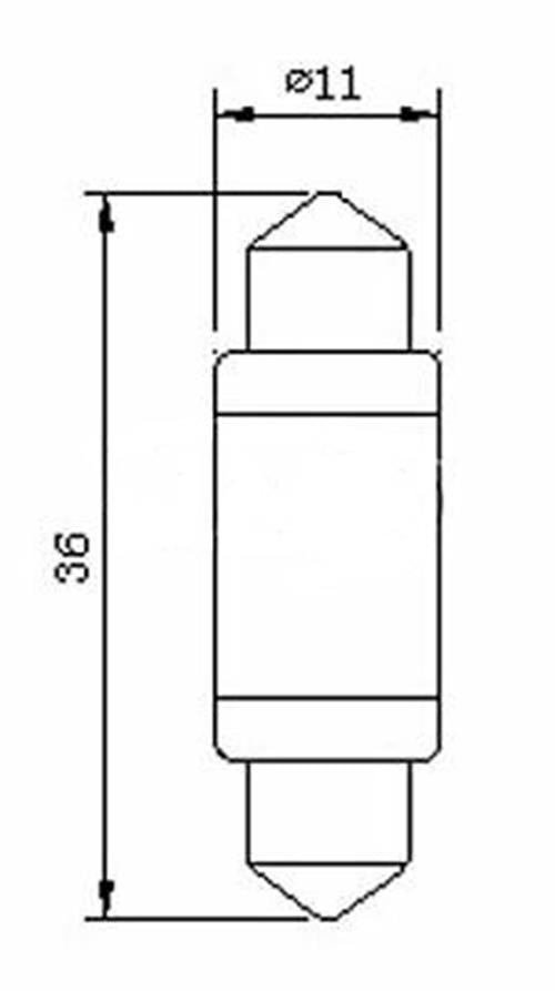BLUE 12V 36mm 8 SMD DOUBLE SIDE FESTOON GLOBE 64 LUMENS 360 DEGREE LIGHT