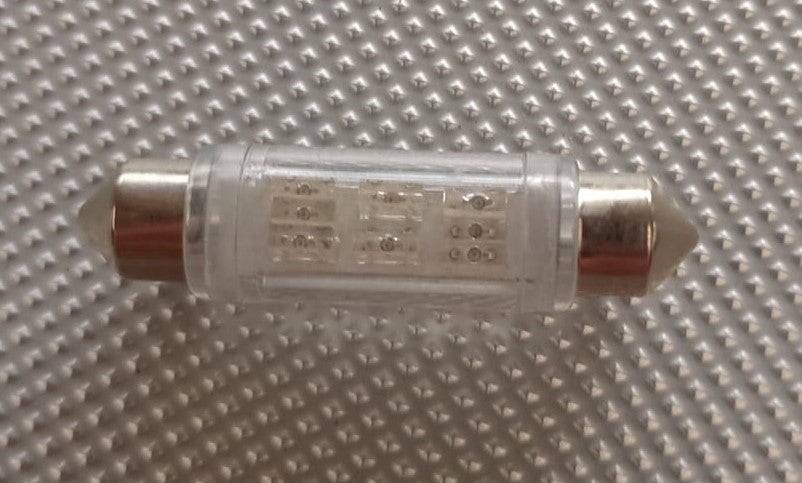 12V BLUE 39mm 8 LED BLUE FESTOON GLOBE 36 LUMENS FOR INTERIOR LIGHT GLOBE