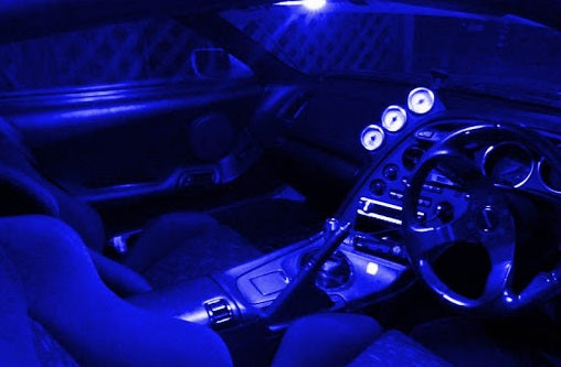 2PCs 12V BLUE 39mm 9 LED FESTOON GLOBE 36 LUMENS FOR INTERIOR LIGHT GLOBE