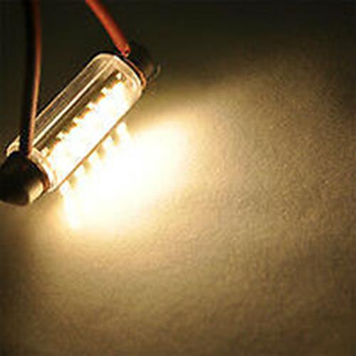 12V WARM WHITE 43mm FESTOON Globe 4300K 43mm 15 SMD GLOBE 90 LUMENS