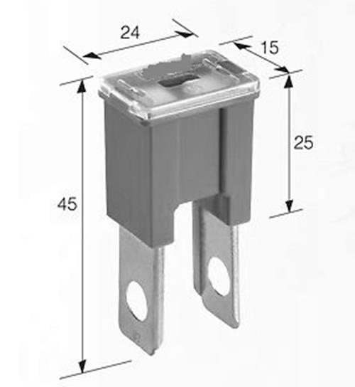 20 x RED 50 AMP SLOW BLOW MALE FUSE BLOCK 50AMP FUSE STRAIGHT LEG 20PCS