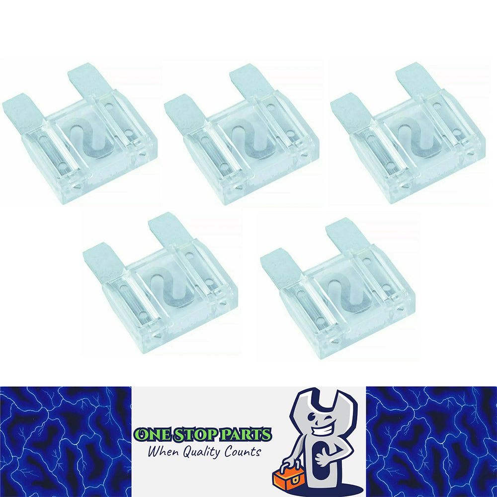 5 x CLEAR 80 AMP MAXI BLADE FUSES 80AMP 5PCS 80A MAXI FUSE PACK