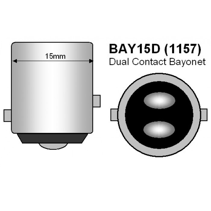 1PC BRIGHT 6v RED BAY15D 1157 30 SMD STOP/TAIL LED GLOBE 300LM/600LM STOP / TAIL