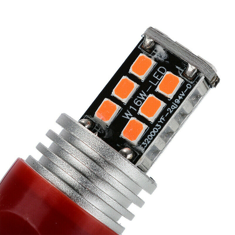 2 x 12V T20 RED LED 7443 7440 LIGHT GLOBE 15 SMD SUPER BRIGHT 300/380 LUMENS