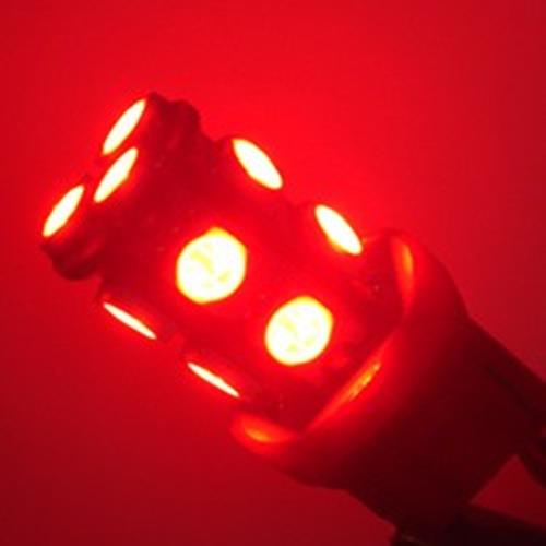 2 x 12V T20 RED LED 7443 7440 LIGHT GLOBE 13 SMD 5050 70/130LM TAIL STOP LED
