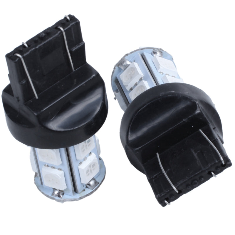 2 x 12V T20 BLUE LED 7443 7440 LIGHT GLOBE 13 SMD 5050 70/130LM TAIL STOP LED