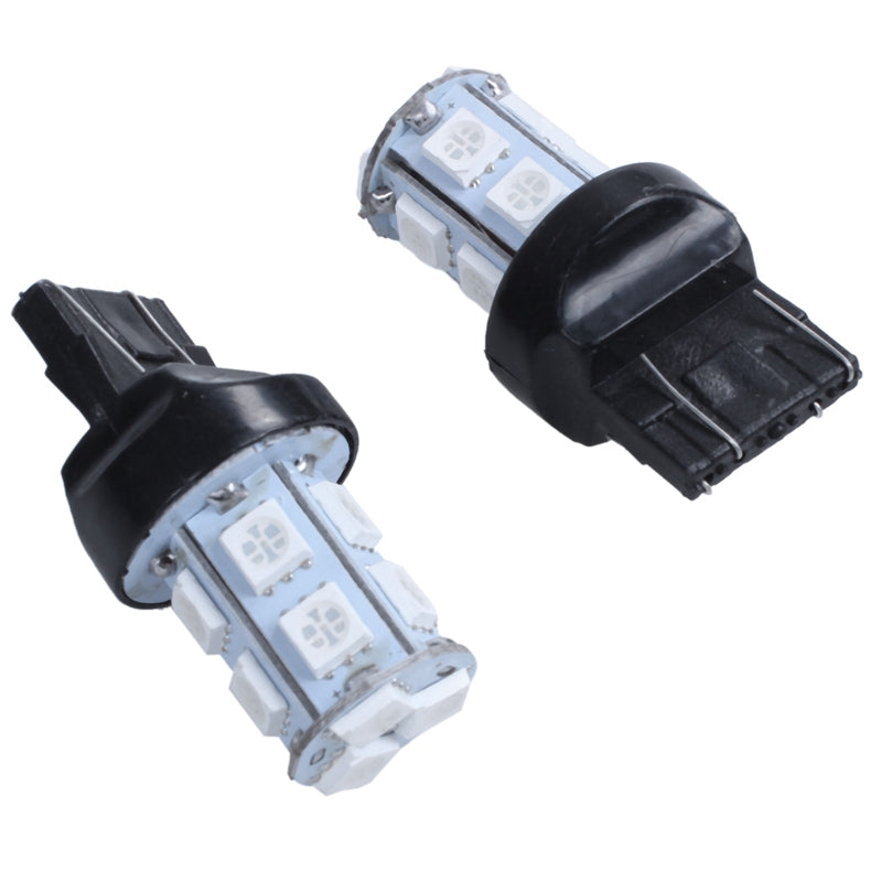 2 x 12V T20 BLUE LED 7443 7440 LIGHT GLOBE 13 SMD 5050 70/130LM TAIL STOP LED