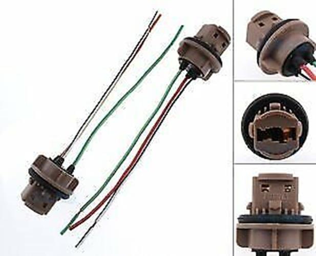 4 x T20 7443 21/5 Stop/Tail Socket Dual Filament for Car Bulb Light Globe 4PCS