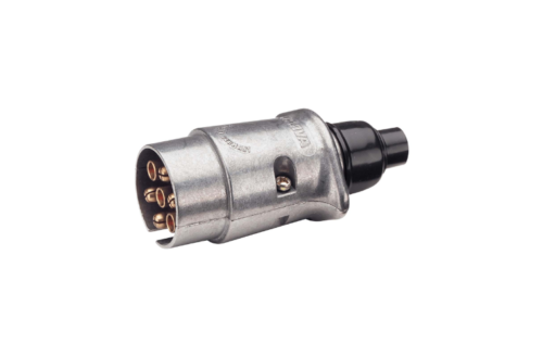 Narva Trailer Plug 7 Pin Round Metal 82161BL