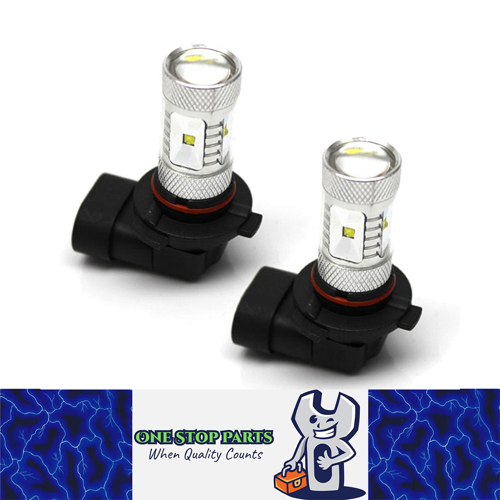 2 x 12v HB3 9005 30W CREE 850 Lumens LED GLOBES 6000K COOL WHITE PAIR