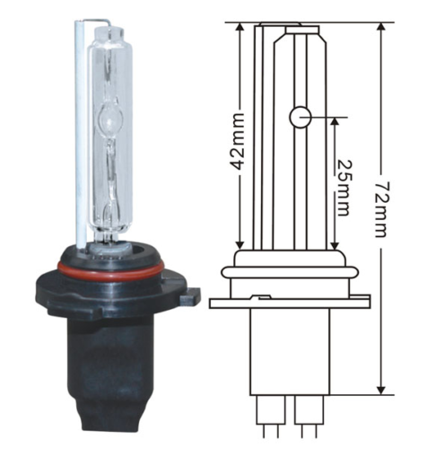 2 x 9006 HB4 6000k 100w HID Globes ONLY Pair ready to install to 100w hid kit