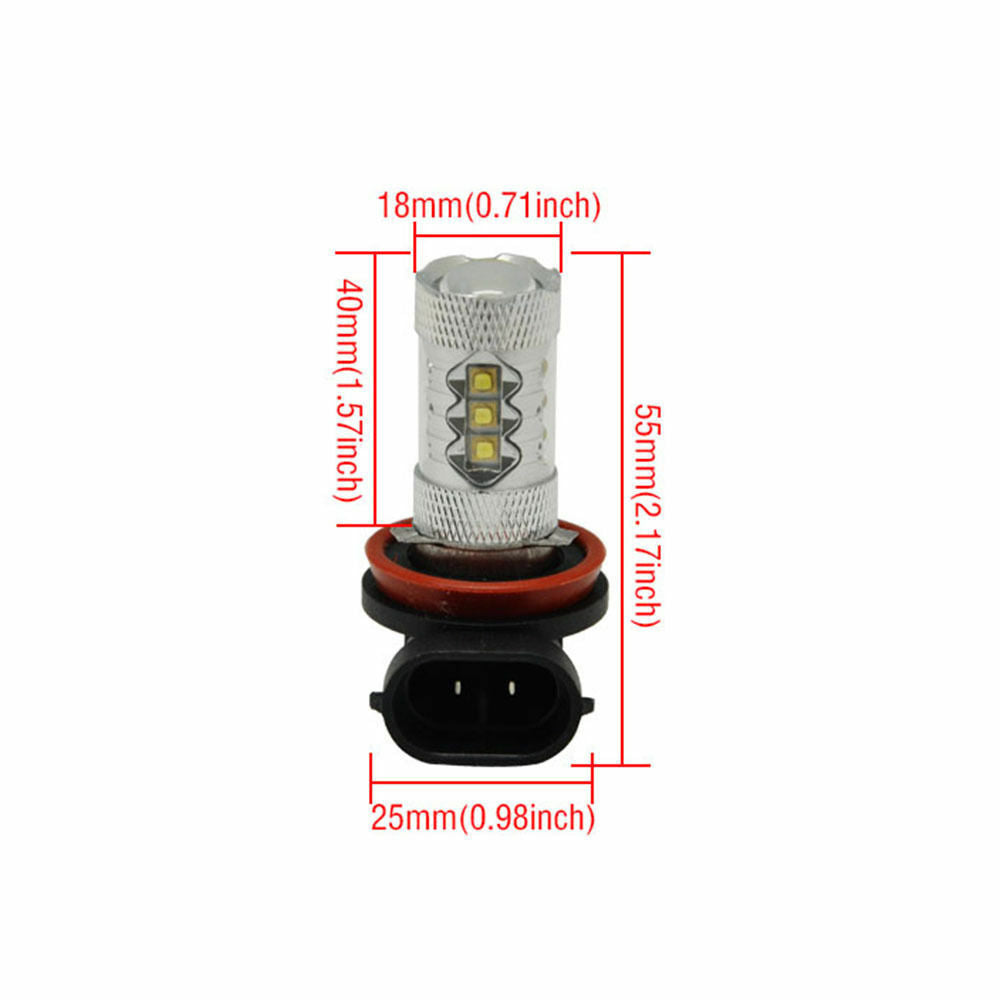 2 x 12v HB3 9005 80W CREE 1900 Lumens LED GLOBES 6000K COOL WHITE PAIR
