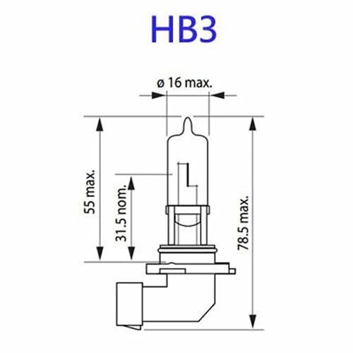 10 x Bulk Pack Halogen 12v 9005 HB3 65w Clear Globes Quality Australian Stock