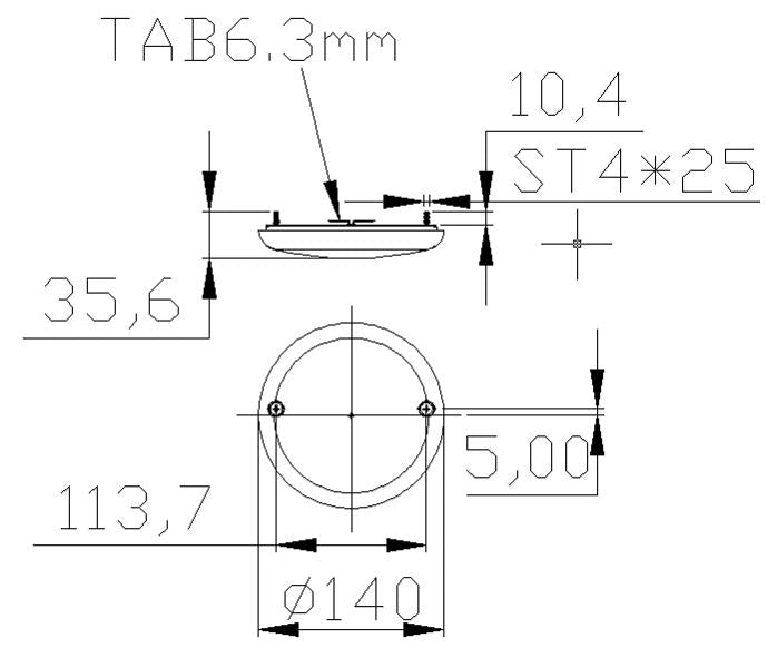 12V/24V LED ROUND HAMBURGER INDICATOR MODULE LAMP CARAVAN TRAILER TRUCK BUS