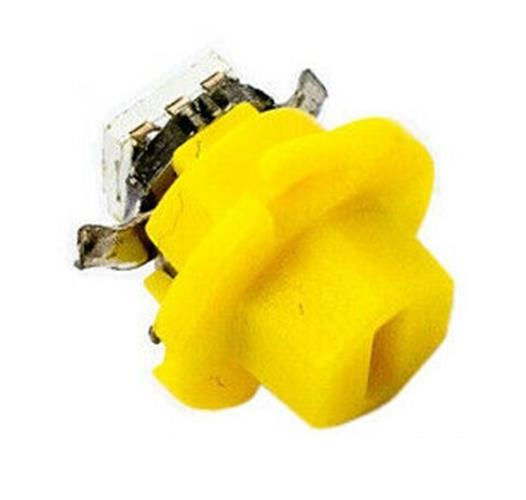 4 x YELLOW T5 CAP B8.4D FLAT HEAD SMD INSTRUMENT LIGHT TWIST AND LOCK