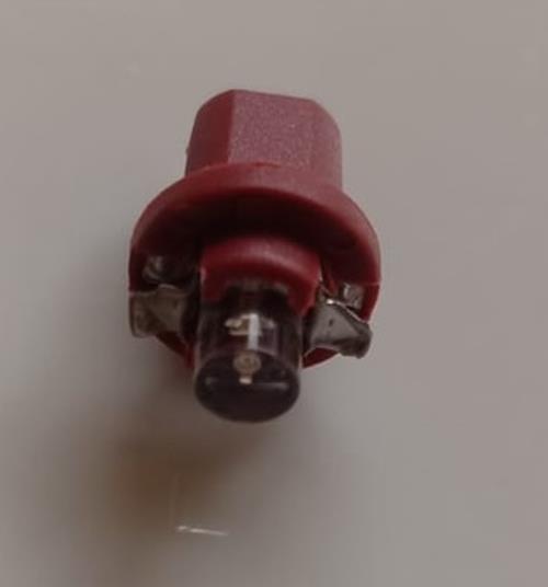 4 x RED T5 CAP B8.5D FLAT HEAD LED INSTRUMENT LIGHT TWIST LOCK DARK RED BASE