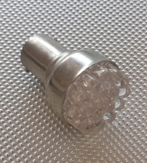 BA15D 12V 18 LED COOL WHITE 108 LUMENS CARAVAN CAR BIKE BOAT LED GLOBE