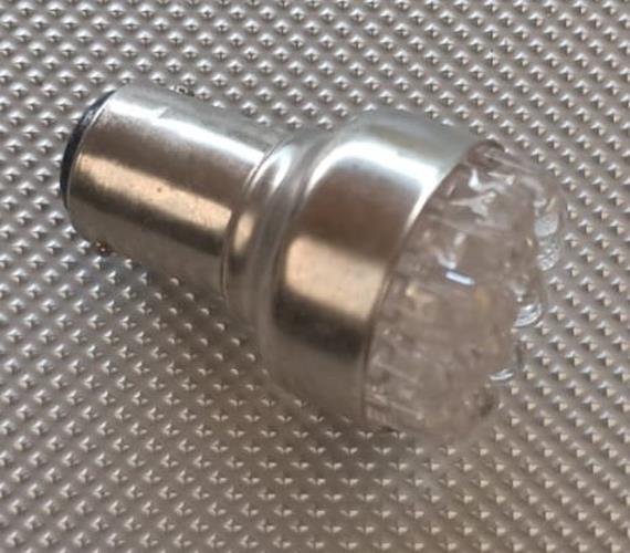 BA15D 12V 18 LED COOL WHITE 108 LUMENS CARAVAN CAR BIKE BOAT LED GLOBE