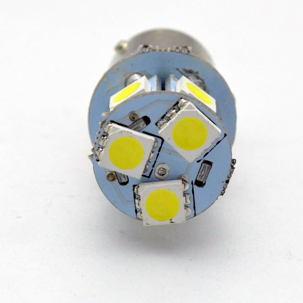 1PC 12v BA15D 8 SMD COOL WHITE 80 LUMENS LED GLOBE FOR CARAVAN AND MARINE ETC
