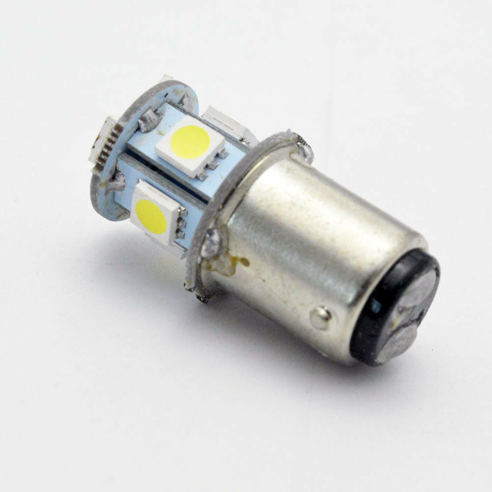 1PC 12v BA15D 8 SMD WARM WHITE 80 LUMENS LED GLOBE FOR CARAVAN AND MARINE ETC