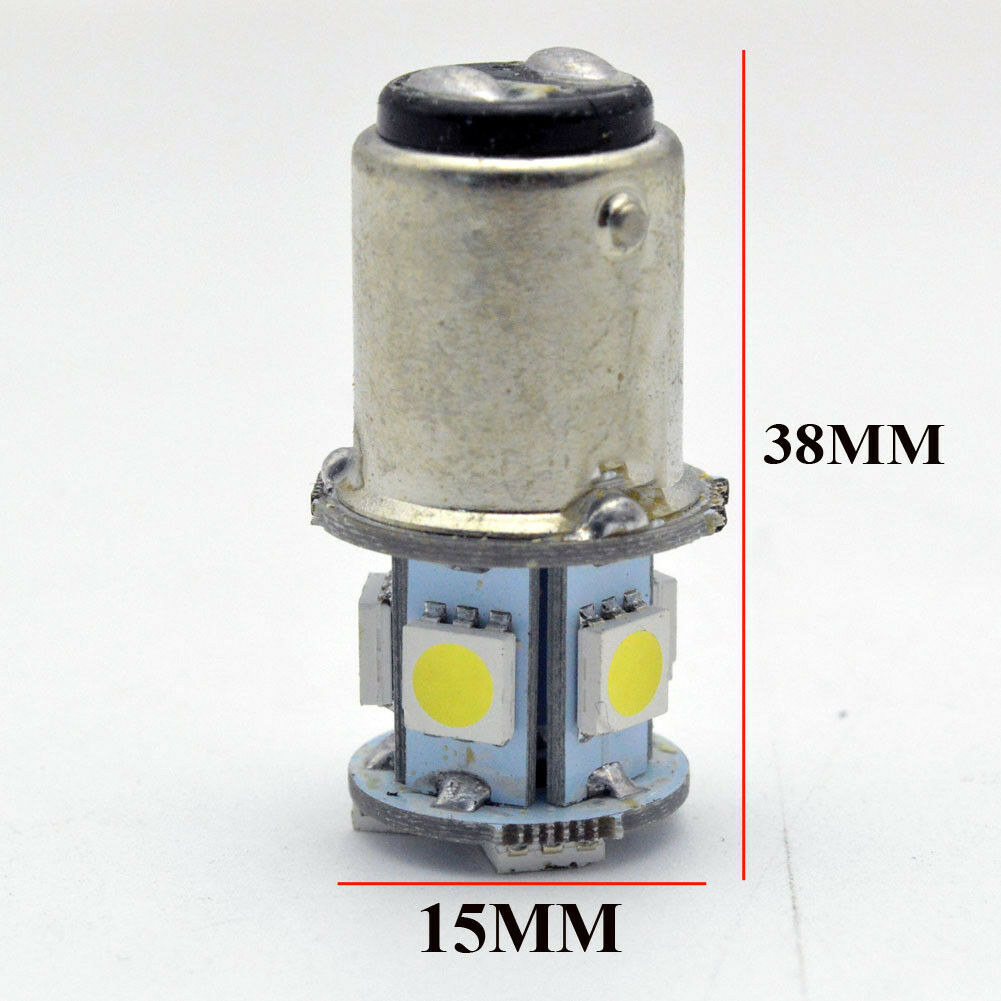 1PC 12v BA15D 8 SMD WARM WHITE 80 LUMENS LED GLOBE FOR CARAVAN AND MARINE ETC