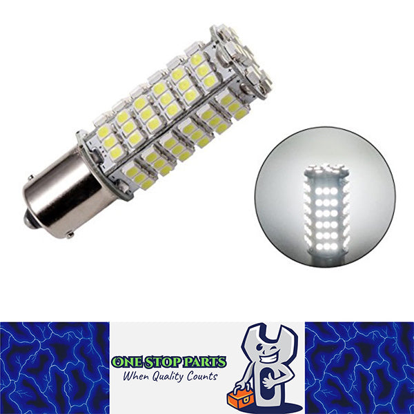 BA15S 12V COOL WHITE 102 SMD SUPER BRIGHT COOL WHITE CARAVAN RV 4WD GLOBE