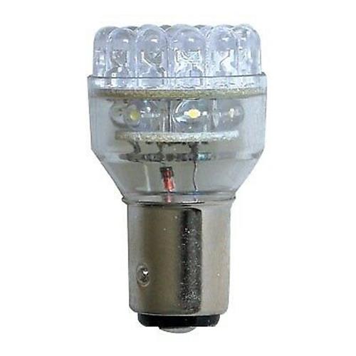 10 x BA15S 12V 24 LED COOL WHITE 192 LUMENS CARAVAN CAR BIKE BOAT LED GLOBES